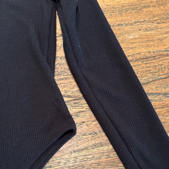 A New Day Black Long Sleeve Ribbed One Piece - Picture 3 of 6